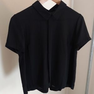 Forever 21 Black Short Sleeved Collared Shirt [S]